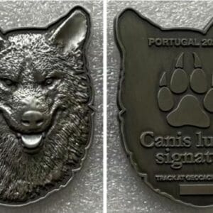 Geocoin Lobo Ibérico (Prata) – Portugal 2024