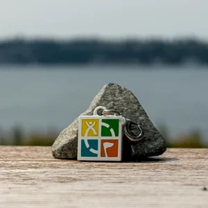 Pendente / Moeda Nano Geocaching com Fecho