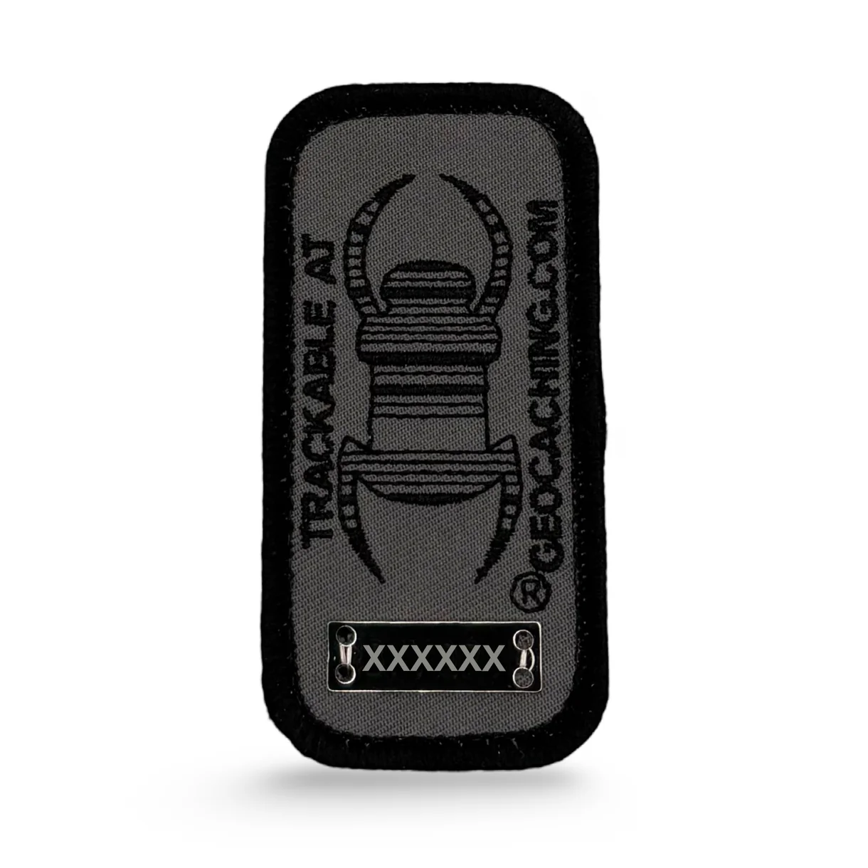 Patch Geocaching Travel Bug - Charcoal