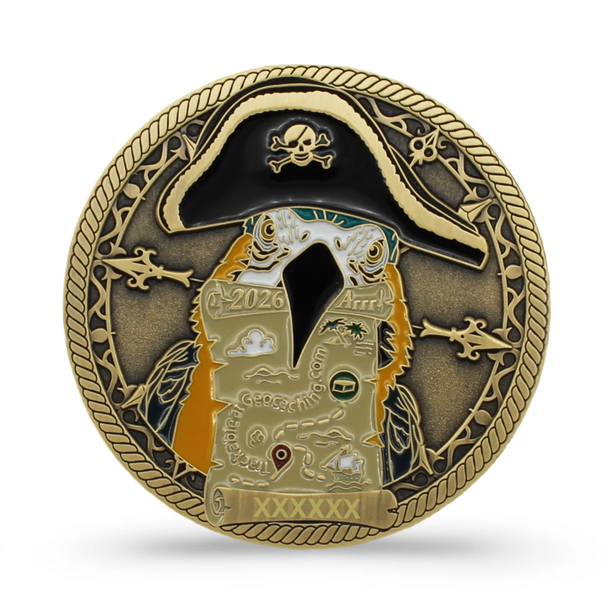 Geocoin Pirata 2026 - Papagaio - Image 2
